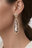 Orecchini Cameo Italiano Donna in Argento Conchiglia 053 - 053